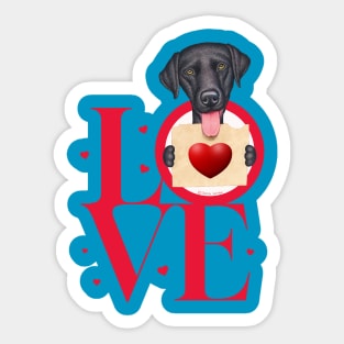 Labrador Retriever Love Sticker